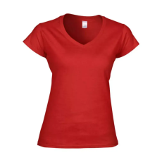  Gildan GIL64V00-EX  rövid ujjú V-nyakú softstyle Női póló Red-XL