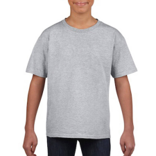 GILDAN Gyerek póló Rövid ujjú Gildan Softstyle Youth T-Shirt - S (110/116), Sportszürke gyerek póló