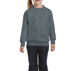 GILDAN Gyerek pulóver Gildan GIB18000 Heavy Blend™ Youth Crewneck Sweatshirt -S, Dark Heather