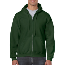 GILDAN Heavy Blend™ felnőtt végig cipzáros kapucnis pulóver (forest green, 3XL) munkaruha