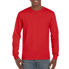 GILDAN Hosszú ujjú pamut póló kerek nyakkivágással, Gildan GIH400, Sport Scarlet Red-S férfi póló