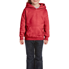 GILDAN Kapucnis gyerekpulóver kenguruzsebbel, Gildan GIB18500, Heather Sport Scarlet Red-XL