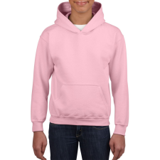 GILDAN Kapucnis gyerekpulóver kenguruzsebbel, Gildan GIB18500, Light Pink-S gyerek pulóver, kardigán