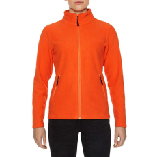 GILDAN Karcsúsított cipzáras női polár pulóver, Gildan GILPF800, Orange-XL
