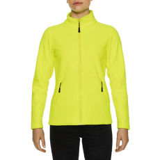 GILDAN Karcsúsított cipzáras női polár pulóver, Gildan GILPF800, Safety Green-4XL