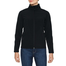 GILDAN Karcsúsított softshell cipzáros női dzseki, Gildan GILSS800, Black-XL női dzseki, kabát