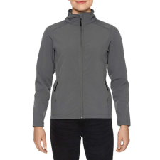 GILDAN Karcsúsított softshell cipzáros női dzseki, Gildan GILSS800, Charcoal-L női dzseki, kabát
