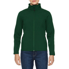 GILDAN Karcsúsított softshell cipzáros női dzseki, Gildan GILSS800, Forest Green-L
