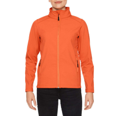 GILDAN Karcsúsított softshell cipzáros női dzseki, Gildan GILSS800, Orange-XL