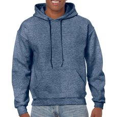 GILDAN Kenguru zsebes kapucnis pulóver, Gildan GI18500, Heather Sport Dark Navy-2XL