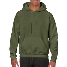 GILDAN Kenguru zsebes kapucnis pulóver, Gildan GI18500, Military Green-L