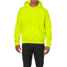 GILDAN Kenguru zsebes kapucnis pulóver, Gildan GI18500, Safety Green-3XL férfi pulóver, kardigán