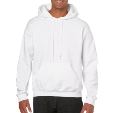 GILDAN Kenguru zsebes kapucnis pulóver, Gildan GI18500, White-3XL