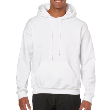 GILDAN Kenguru zsebes kapucnis pulóver, Gildan GI18500, White-4XL férfi pulóver, kardigán