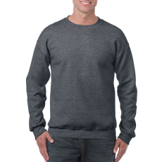 GILDAN Kereknyakú körkötött pulóver, Gildan GI18000, Dark Heather-2XL