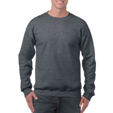 GILDAN Kereknyakú körkötött pulóver, Gildan GI18000, Dark Heather-4XL férfi pulóver, kardigán