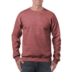 GILDAN Kereknyakú körkötött pulóver, Gildan GI18000, Heather Sport Dark Maroon-XL