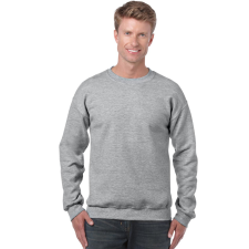GILDAN Kereknyakú körkötött pulóver, Gildan GI18000, Sport Grey-5XL férfi pulóver, kardigán