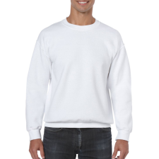 GILDAN Kereknyakú körkötött pulóver, Gildan GI18000, White-3XL férfi pulóver, kardigán