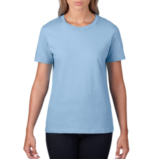 GILDAN Kereknyakú rövid ujjú női póló, Gildan GIL4100, Light Blue-XL
