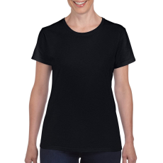 GILDAN Kerknyakú karcsusított női póló, Gildan GIL5000, Black-XL