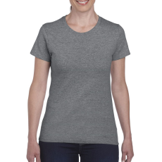 GILDAN Kerknyakú karcsusított női póló, Gildan GIL5000, Graphite Heather-2XL