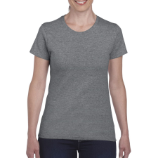 GILDAN Kerknyakú karcsusított női póló, Gildan GIL5000, Graphite Heather-M női póló