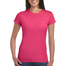 GILDAN Női póló Csapott ujjú Gildan Softstyle Ladies&#039; T-Shirt - L, Heliconia (sötét rózsaszín) női póló