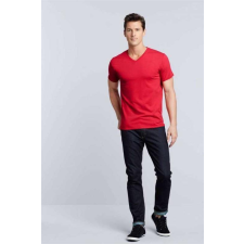 GILDAN Póló (Gildan Premium cotton) felnőtt v-nyakú férfi, navy, XL munkaruha