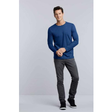 GILDAN Póló (Gildan Softstyle) férfi hosszú ujjú unisex (100%pamut 153/m2) rs sport grey, 2XL