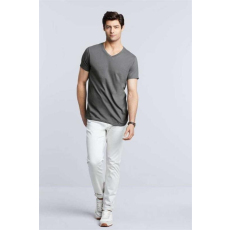 GILDAN Póló (Gildan Softstyle) férfi v-nyakú férfi (100%pamut) rs sport grey, M