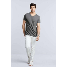 GILDAN Póló (Gildan Softstyle) férfi v-nyakú férfi (100%pamut) white, 2XL munkaruha