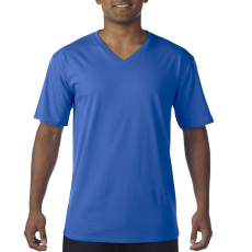 GILDAN Premium Cotton® felnőtt v-nyakú póló (royal, S)
