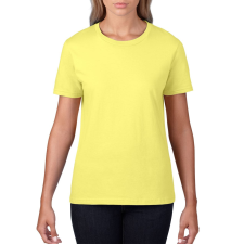 GILDAN Premium Cotton® női póló (cornsilk, S) női póló