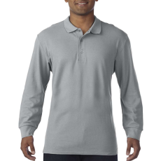 GILDAN Prémium hosszú ujjú galléros férfi póló, Gildan GI85900, RS Sport Grey-S