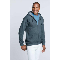 GILDAN Pulóver (Gildan Heavy Blend) cipzáras kapucnis unisex, safety green, XL