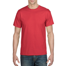 GILDAN Rövid ujjú kereknyakú unisex póló, Gildan GI8000, Red-2XL férfi póló