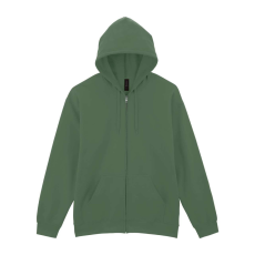 GILDAN Softstlye Midweight cipzáros - kapucnis pulóver GISF600, Military Green-2XL