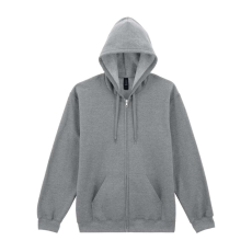 GILDAN Softstlye Midweight cipzáros - kapucnis pulóver GISF600, RS Sport Grey-XL