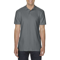 GILDAN Softstyle dupla piké galléros póló, Gildan GI64800, Charcoal-L