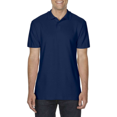 GILDAN Softstyle dupla piké galléros póló, Gildan GI64800, Navy-L