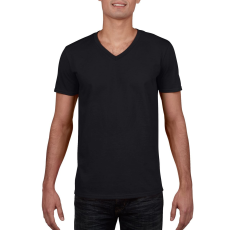 GILDAN Softstyle® felnőtt v-nyakú póló (black, XL)