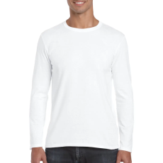 GILDAN Softstyle hosszú ujjú pamut póló, Gildan GI64400, White-2XL