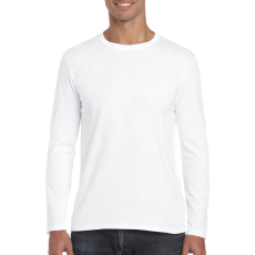 GILDAN Softstyle hosszú ujjú pamut póló, Gildan GI64400, White-S
