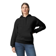 GILDAN Softstyle kapucnis pulóver kenguruzsebbel, Gildan GISF500, Black-5XL férfi pulóver, kardigán