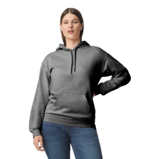 GILDAN Softstyle kapucnis pulóver kenguruzsebbel, Gildan GISF500, Charcoal-L férfi pulóver, kardigán