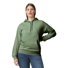 GILDAN Softstyle kapucnis pulóver kenguruzsebbel, Gildan GISF500, Military Green-3XL férfi pulóver, kardigán