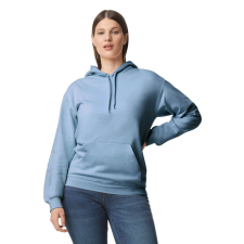 GILDAN Softstyle kapucnis pulóver kenguruzsebbel, Gildan GISF500, Stone Blue-M férfi pulóver, kardigán