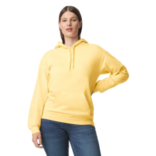 GILDAN Softstyle kapucnis pulóver kenguruzsebbel, Gildan GISF500, Yellow Haze-L férfi pulóver, kardigán