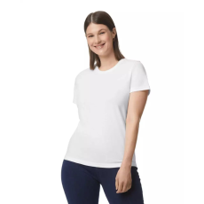 GILDAN Softstyle kereknyakú rövid ujjú női póló, Gildan GIL65000, White-M